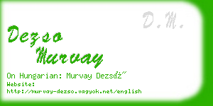 dezso murvay business card